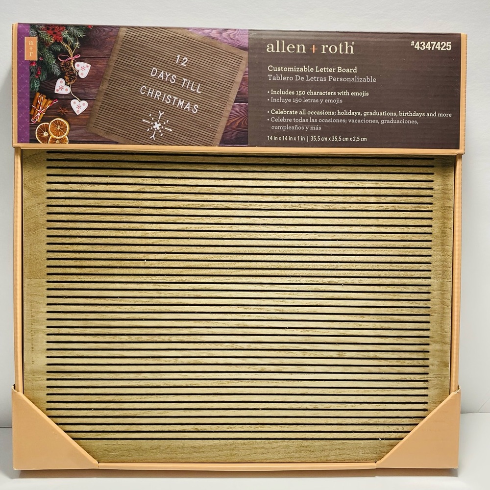 allen + roth a+r 14x14-In Gry Letter Board I/O
Model #OH4695LG